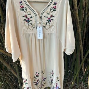 Floral Embroidered Cream Dress by Altuzarra NWT